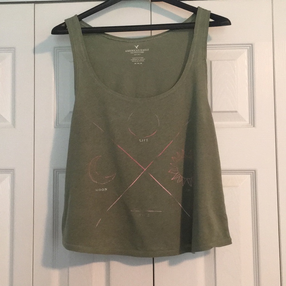 Green American Eagle Tank Top size M